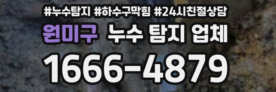 원미구 누수 탐지 업체