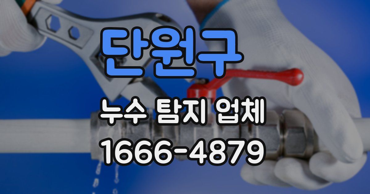 단원구 누수 탐지 업체