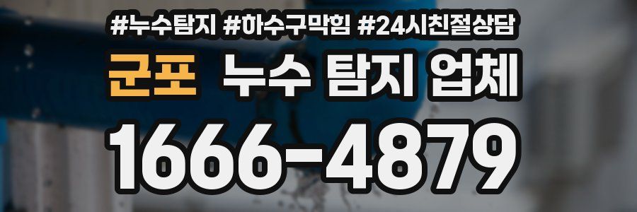 군포 누수 탐지 업체