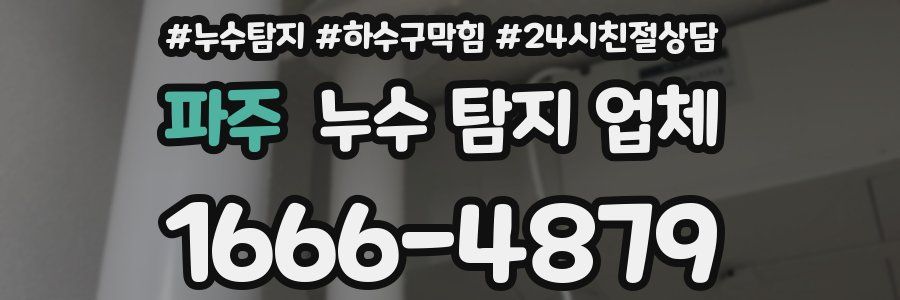 파주 누수 탐지 업체