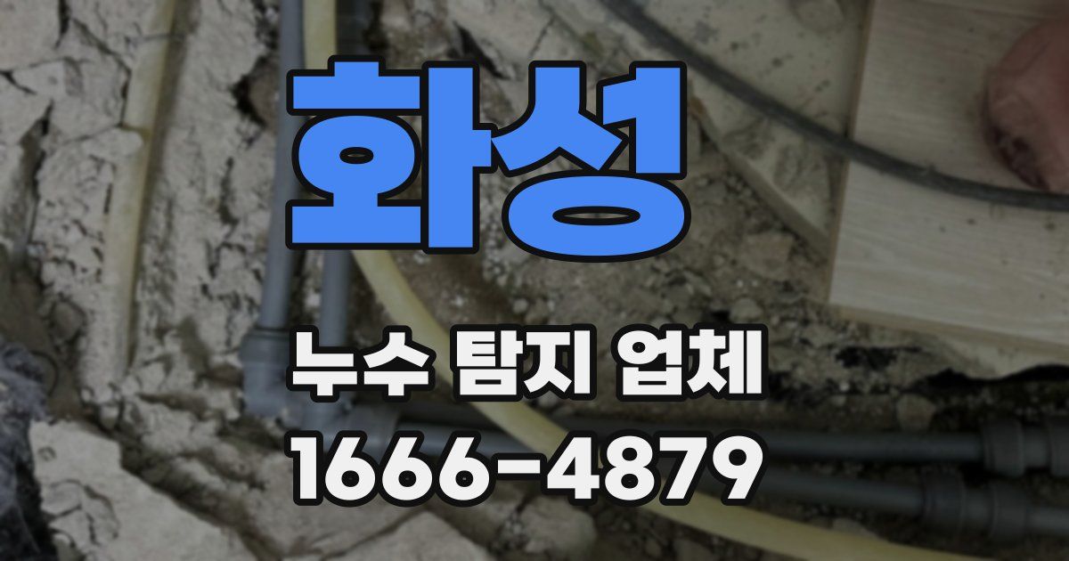 화성 누수 탐지 업체