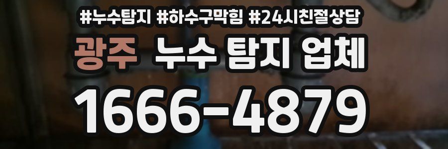 광주 누수 탐지 업체