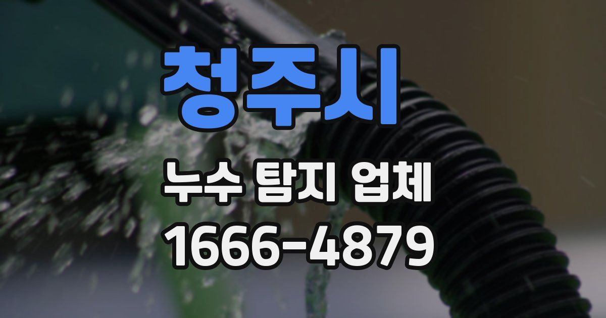 청주시 누수 탐지 업체