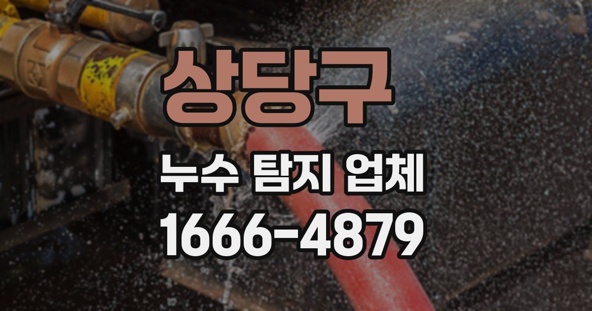 상당구 누수 탐지 업체