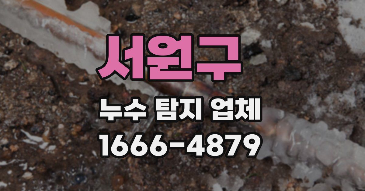 서원구 누수 탐지 업체