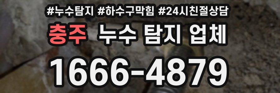 충주 누수 탐지 업체