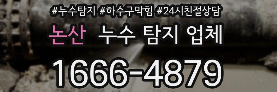 논산 누수 탐지 업체