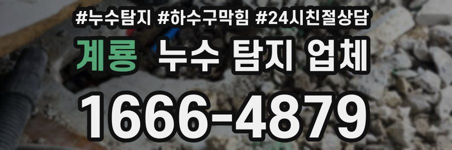 계룡 누수 탐지 업체