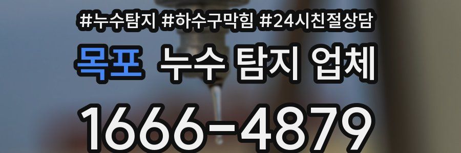 목포 누수 탐지 업체