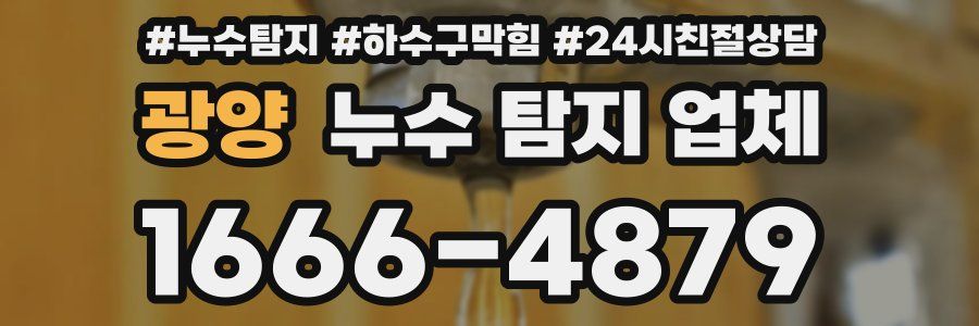 광양 누수 탐지 업체