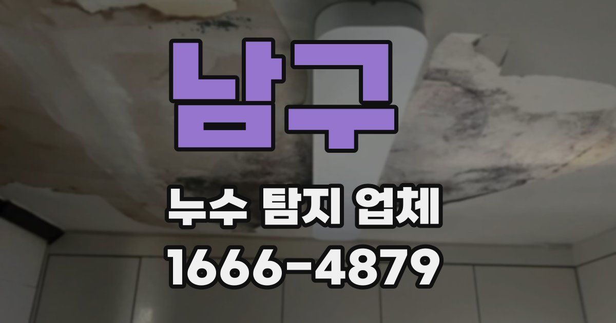 남구 누수 탐지 업체