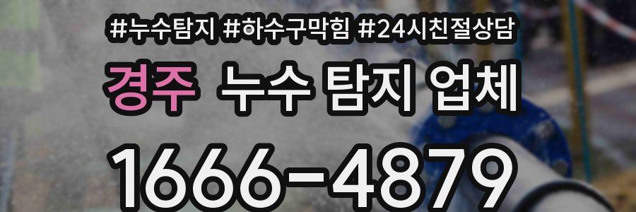 경주 누수 탐지 업체