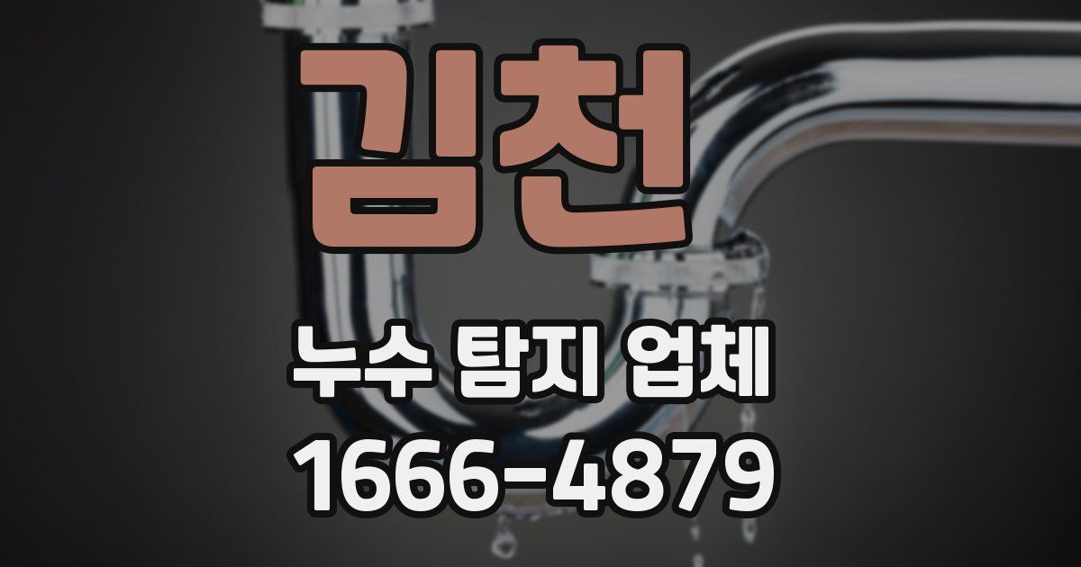 김천 누수 탐지 업체