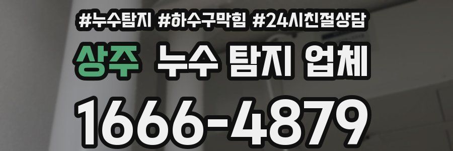 상주 누수 탐지 업체