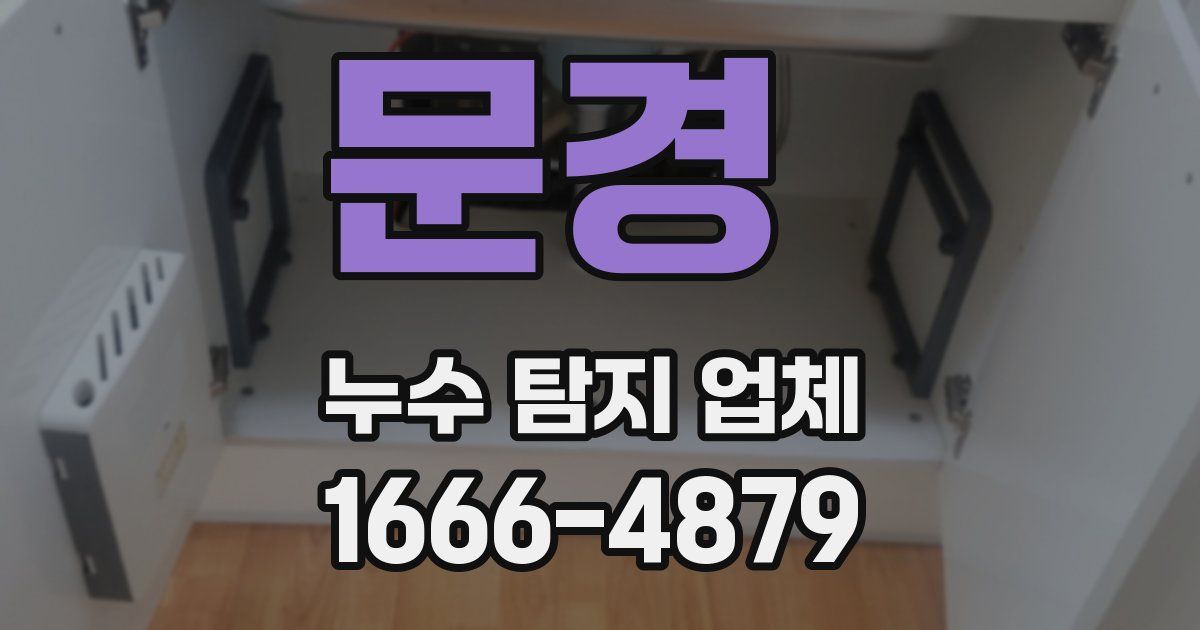 문경 누수 탐지 업체