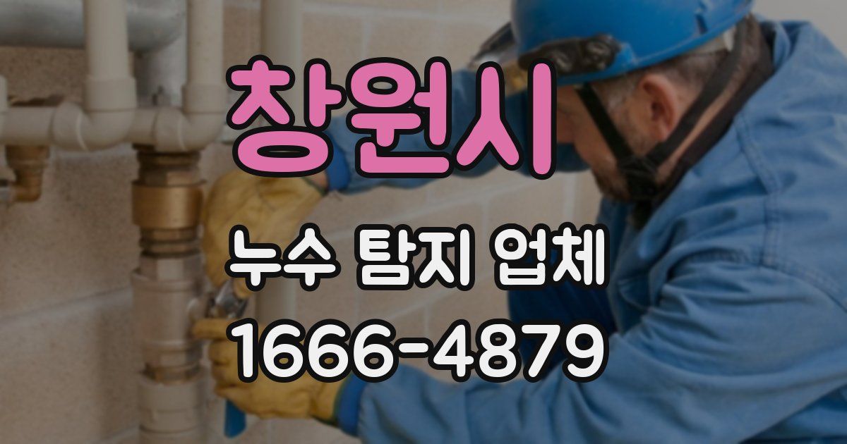 창원시 누수 탐지 업체