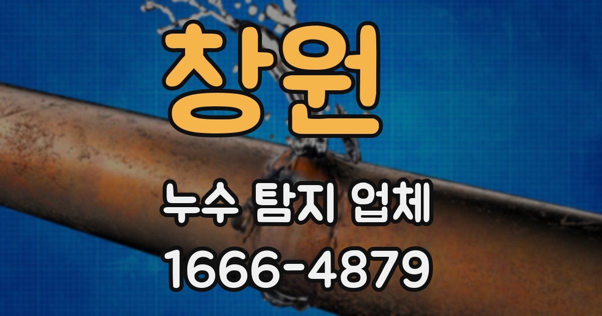 창원 누수 탐지 업체