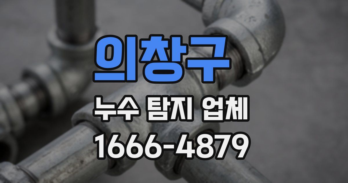 의창구 누수 탐지 업체