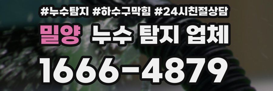 밀양 누수 탐지 업체