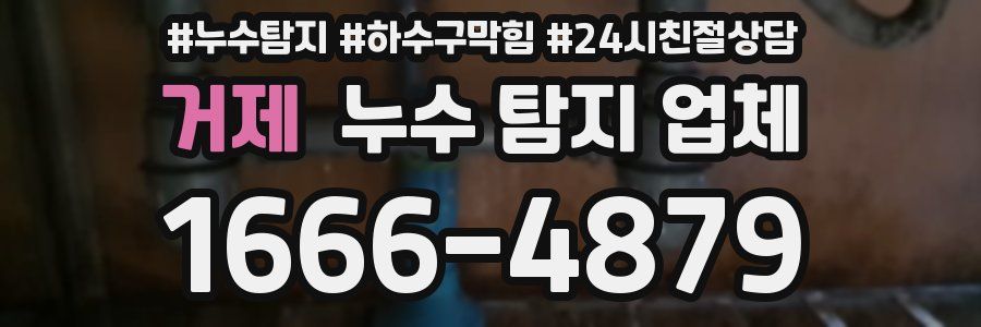 거제 누수 탐지 업체