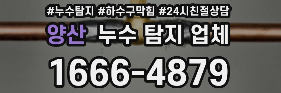 양산 누수 탐지 업체