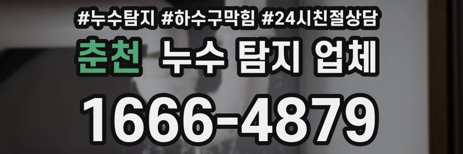 춘천 누수 탐지 업체