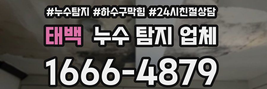 태백 누수 탐지 업체