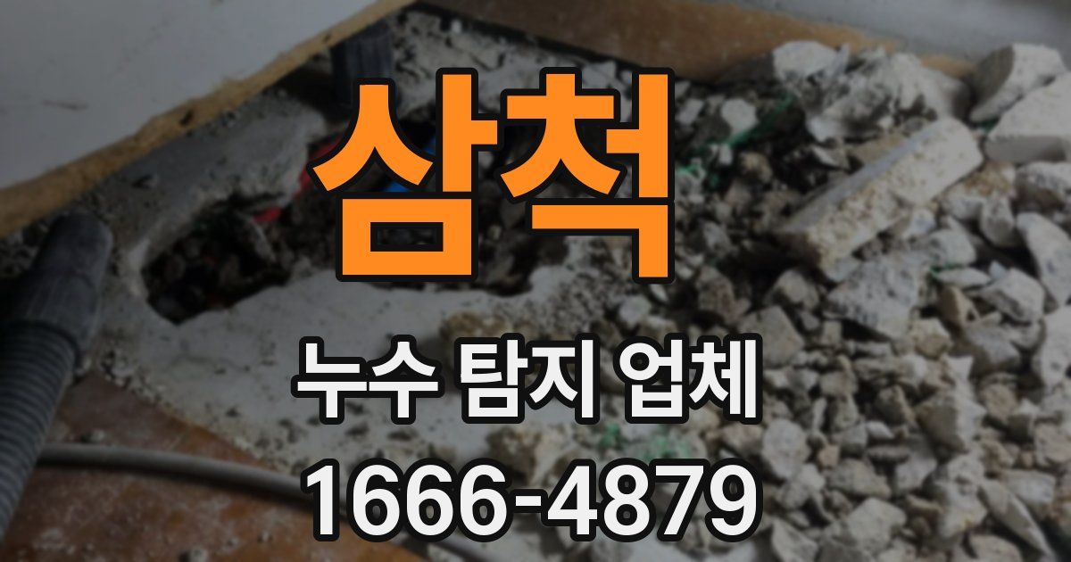 삼척 누수 탐지 업체