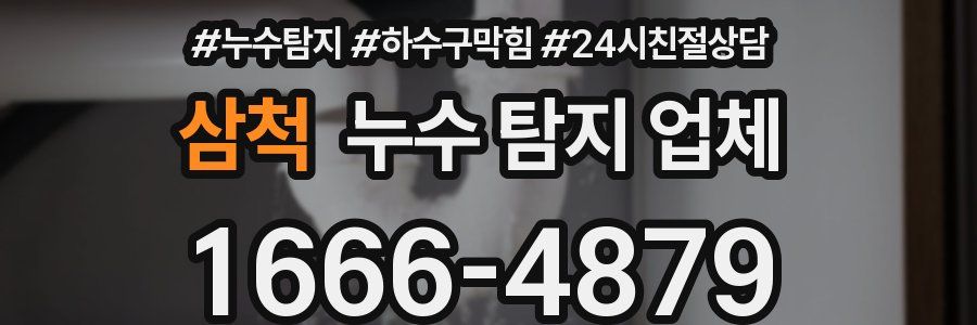 삼척 누수 탐지 업체