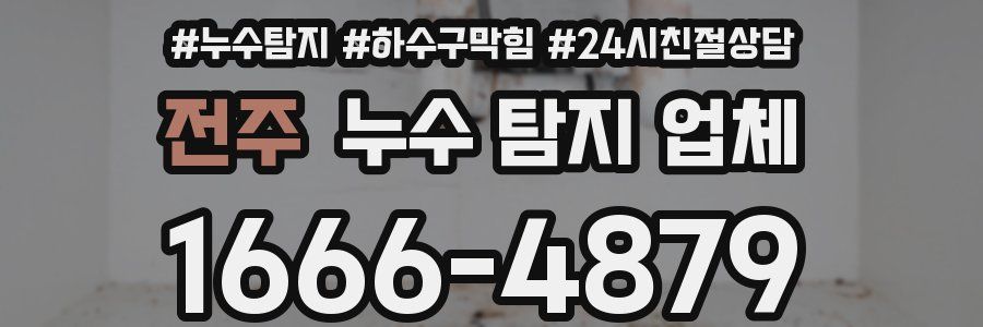전주 누수 탐지 업체