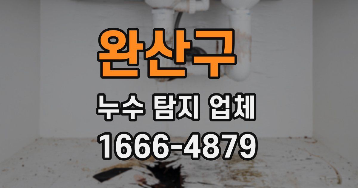 완산구 누수 탐지 업체