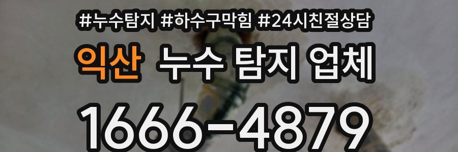 익산 누수 탐지 업체