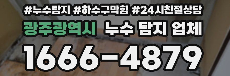 광주광역시 누수 탐지 업체