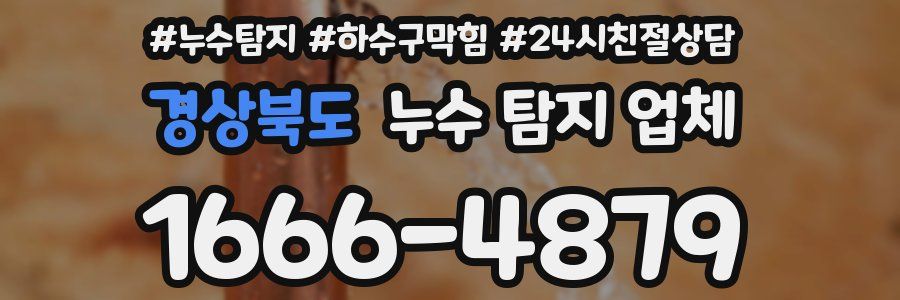 경상북도 누수 탐지 업체