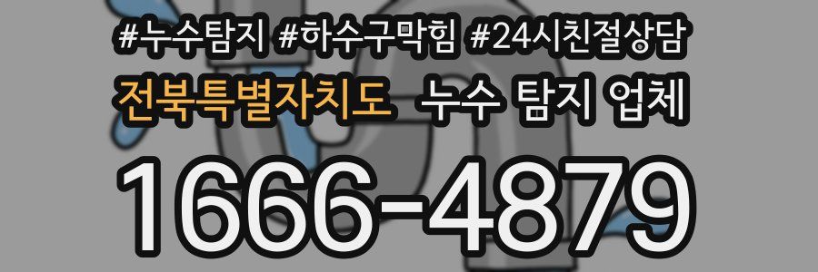 전북특별자치도 누수 탐지 업체
