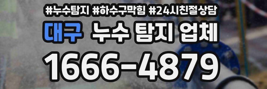 대구 누수 탐지 업체