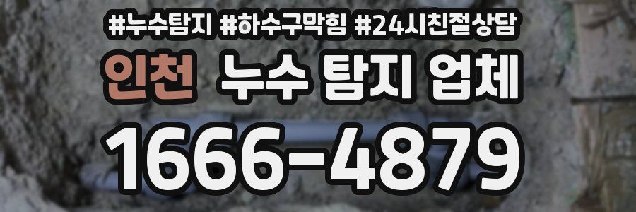 인천 누수 탐지 업체