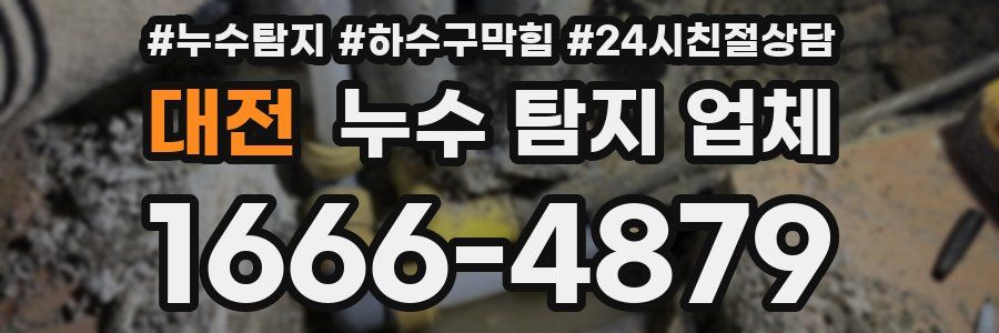 대전 누수 탐지 업체
