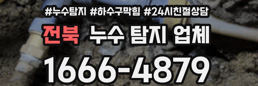 전북 누수 탐지 업체