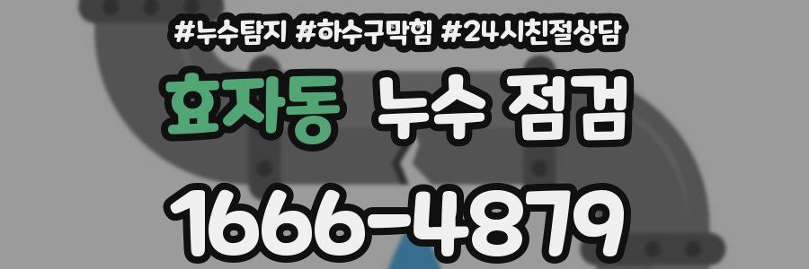 효자동 누수 점검