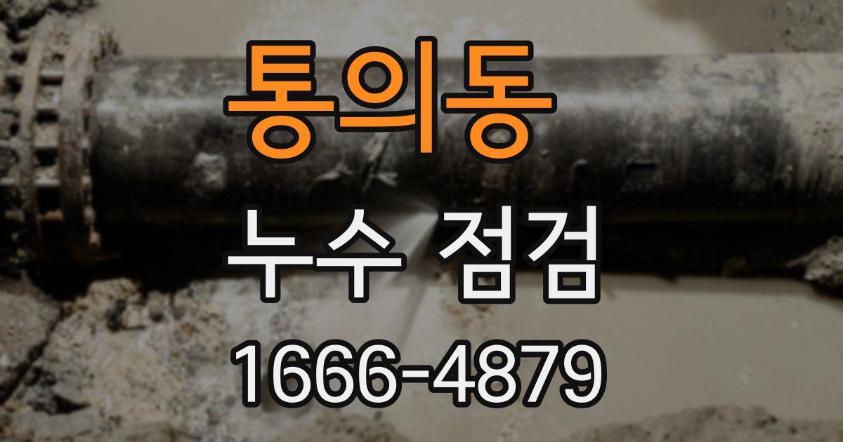통의동 누수 점검