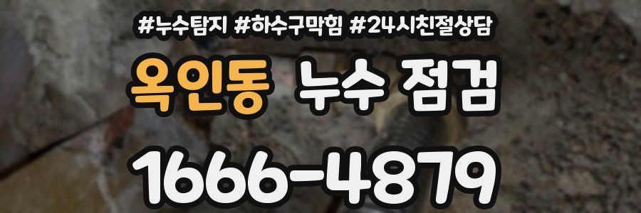 옥인동 누수 점검