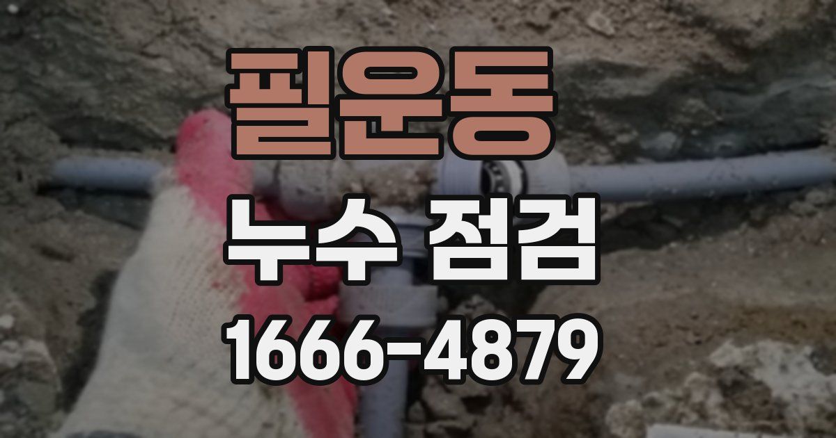 필운동 누수 점검