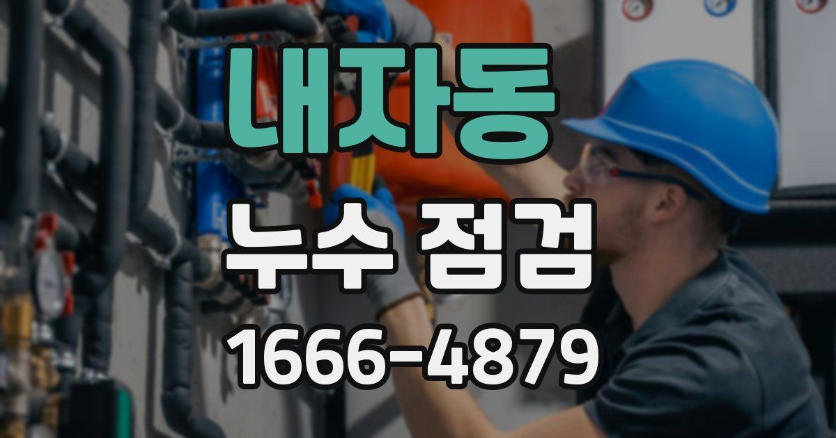 내자동 누수 점검