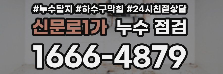 신문로1가 누수 점검