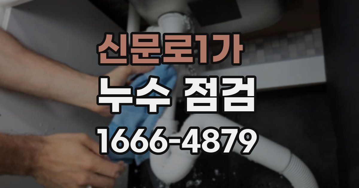 신문로1가 누수 점검