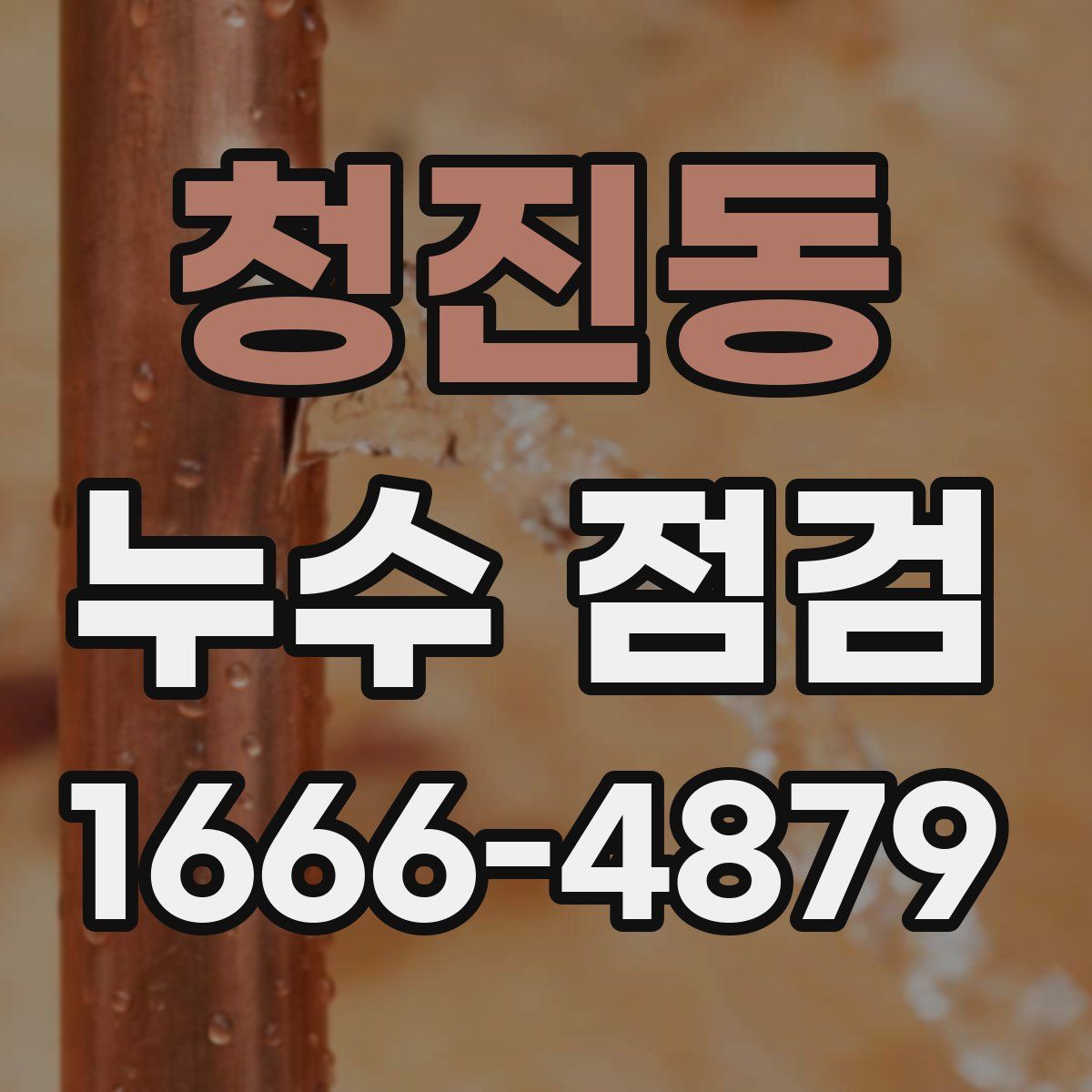 청진동 누수 점검