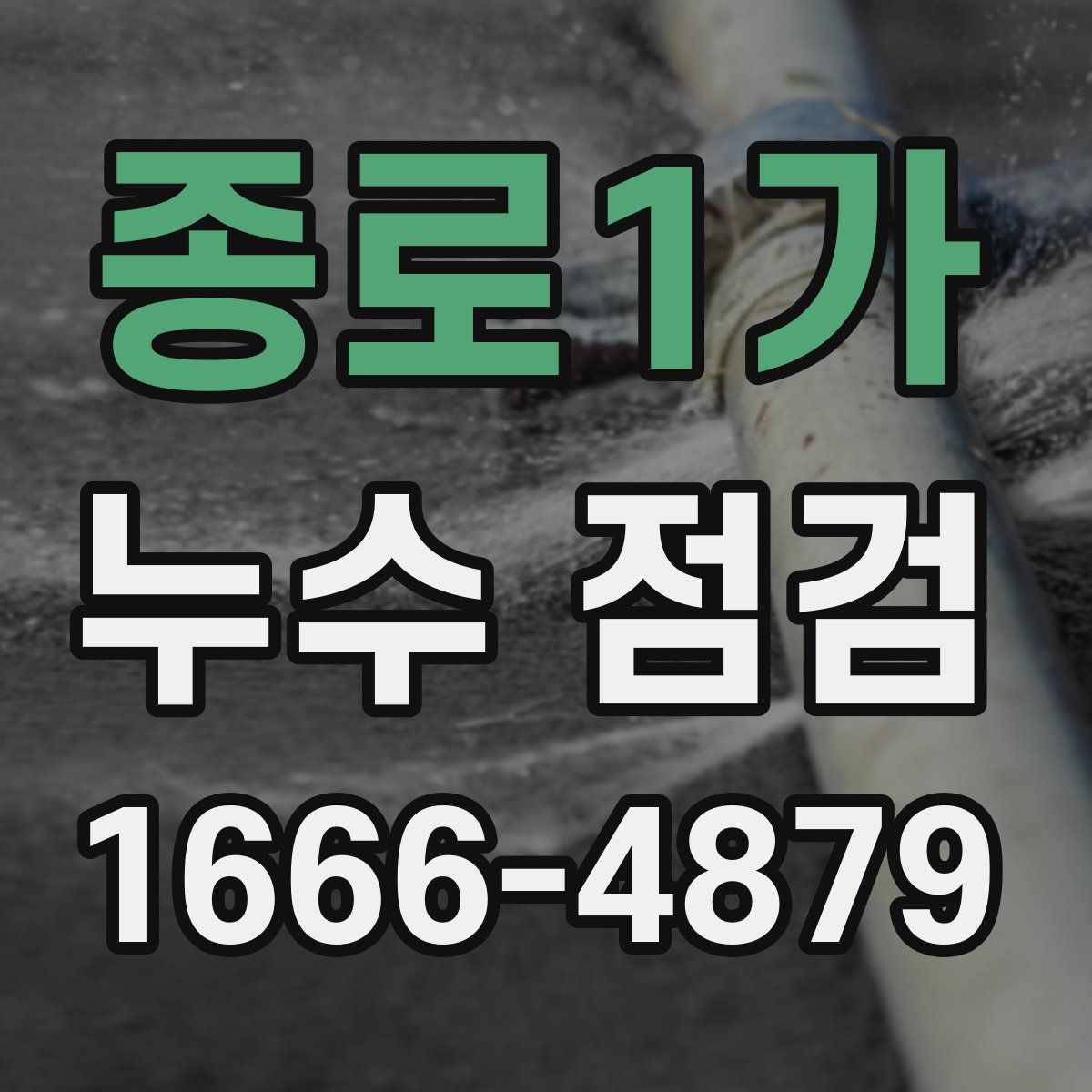 종로1가 누수 점검