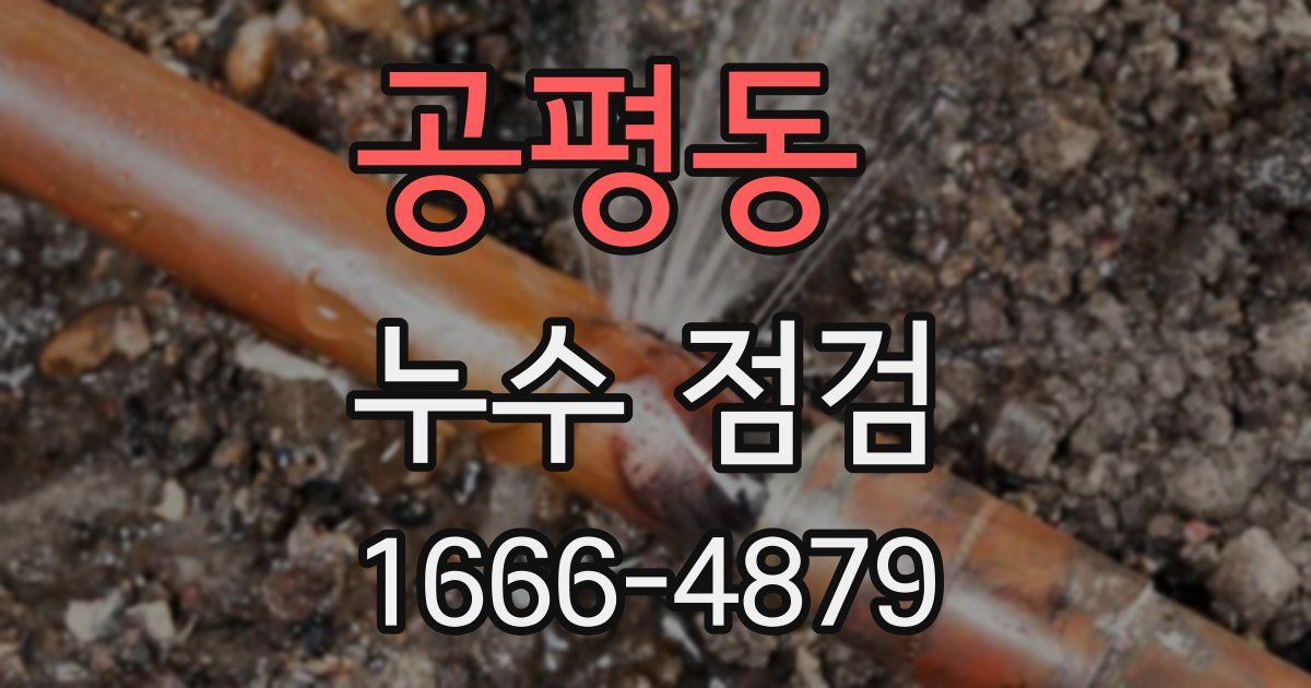 공평동 누수 점검