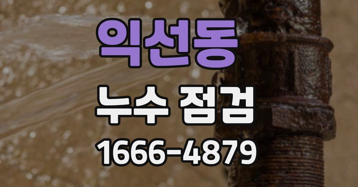 익선동 누수 점검